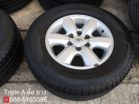 ล้อแม็ก Toyota Fortuner ขอบ 17 (ลาย 6 ก้าน) พร้อมยาง 265-65-17 Goodyear ปี 15