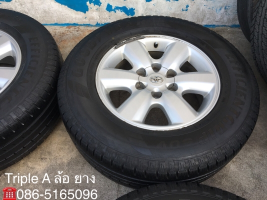 ล้อแม็ก Toyota Fortuner ขอบ 17 (ลาย 6 ก้าน) พร้อมยาง 265-65-17 Goodyear ปี 15
