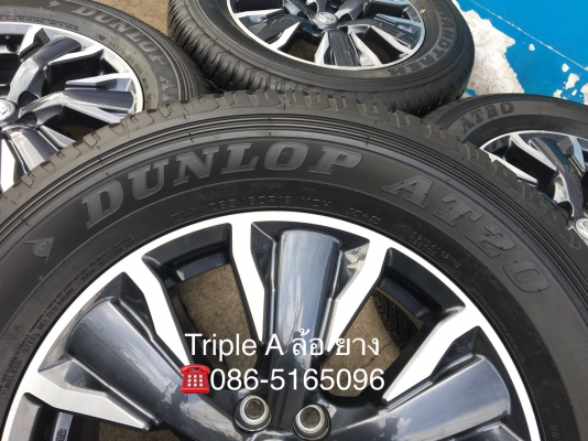 ล้อแม็ก Nissan Navara NP300 Sportech ขอบ18 พร้อมยางสภาพป้ายแดง 265-60-18 Dunlop แม็กสวย สภาพดี