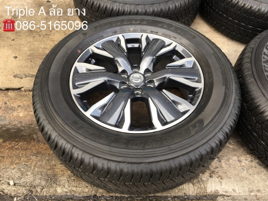 ล้อแม็ก Nissan Navara NP300 Sportech ขอบ18 พร้อมยางสภาพป้ายแดง 265-60-18 Dunlop แม็กสวย สภาพดี