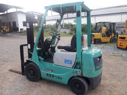 ขายรถยก MITSUBISHI FG15 F25A  เครื่องเบนซิน เกียร์ธรรมดา ยกได้1.5ตัน เสา3เมตร ยางตันหน้าหลัง ติดต่อ 098-7962549