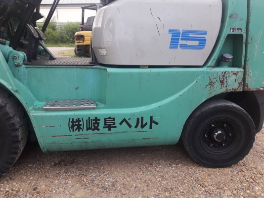 ขายรถยก MITSUBISHI FG15 F25A  เครื่องเบนซิน เกียร์ธรรมดา ยกได้1.5ตัน เสา3เมตร ยางตันหน้าหลัง ติดต่อ 098-7962549