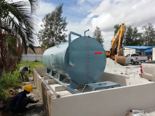 ถังน้ำมัน10000ลิตรเหล็กหนา3ม.ถังใหม่ผลิตเอง