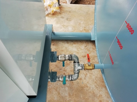 ถังน้ำมัน10000ลิตรเหล็กหนา3ม.พร้อมตู้จ่ายทัสซูโนมือ2บิ้วใหม่2ปั้ม2สายจ่าย