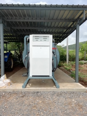 ถังน้ำมัน10000ลิตรเหล็กหนา3ม.พร้อมตู้จ่ายทัสซูโนมือ2บิ้วใหม่2ปั้ม2สายจ่าย