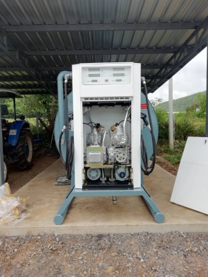 ถังน้ำมัน10000ลิตรเหล็กหนา3ม.พร้อมตู้จ่ายทัสซูโนมือ2บิ้วใหม่2ปั้ม2สายจ่าย