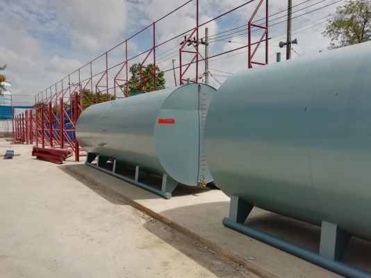 ถังน้ำ20000ลิตรเหล็กหนา3ม.พร้อมทาสีภายใน