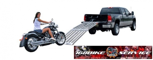 บันไดอลูมิเนียมสำหรับนำมอเตอร์ไซค์ขึ้นรถกระบะเพื่อขนย้าย2,500บ.