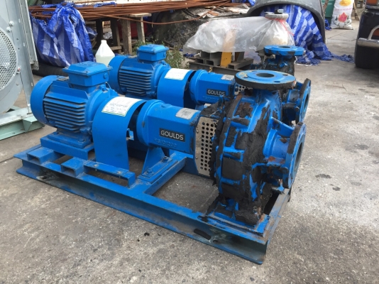 ขายปั๊มน้ำหอยโข่ง Goulds Pump ชนมอเตอร์ 5.5HP. 380V ขนาดเข้า 3นิ้ว ออก 2นิ้ว รุ่นใบพัดใหญ่ส่งน้ำไกล  ใช้งานมาไม่ถึงปี สภาพสวยใหม่มากถอดจากงานแอร์ พร้อมใช้งาน มี 2ชุดครับ