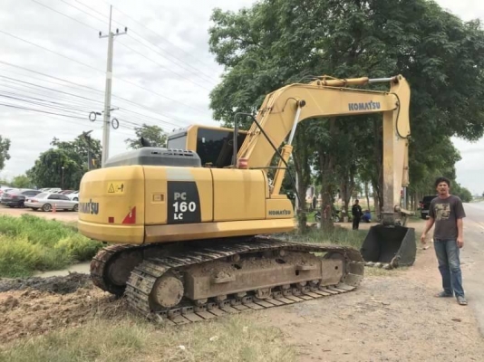 ขาย 1,250,000 บาท KOMATSU PC160-8 ทำงาน 13,XXX ชม เครื่องดี ปั้มแรง โช่หนา เอวแน่น เอกสารเล่มทะเบียน  รถอยู่ โคราช  090-772-3710 090-772-3708