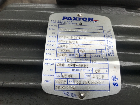 ขายโบวเวอร์แรงดันสูงแบบใบพัด Turbo Paxton made in USA. ขนาด 20HP. 380V รุ่น AT-Series รอบจัดมาก 17600rpm. ใช้ผลิตและส่งอากาศ และสูญญากาศ สภาพสวยมาก พร้อมใช้งาน