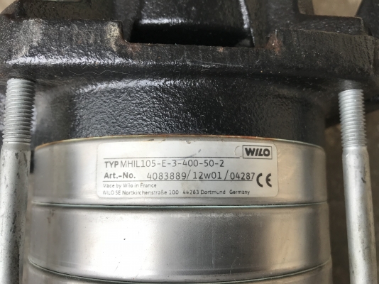 ขายปั๊มน้ำหัวสแตนเลสแรงดันสูง 4 ใบพัด WILO 0.55Kw. 380V made in France ขนาดเข้า 1.2นิ้ว ออก 1.2นิ้ว สภาพสวยใหม่มาก พร้อมใช้งาน