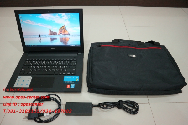 โน๊ตบุ๊ค Dell Inspiron3442 Core i3-4005U Ram 4G HDD 500 GB ที่ชาร์ท กระเป๋า สภาพใหม่