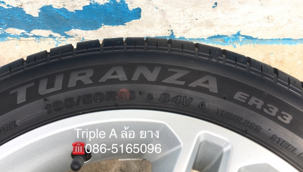 ล้อแม็ก Ford Fiesta ขอบ 16 พร้อมยาง 195-50-16 Bridgestone ปี13