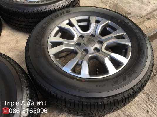 ล้อแม็กป้ายแดง Ford ranger wildtrak ขอบ18 พร้อมยางป้ายแดง Bridgestone 265-60-18 ปี 18 สวยกริ๊บ