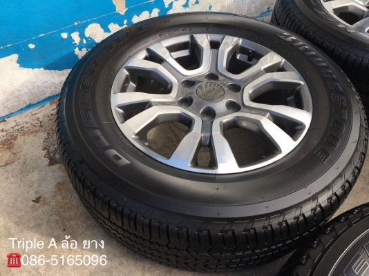 ล้อแม็กป้ายแดง Ford ranger wildtrak ขอบ18 พร้อมยางป้ายแดง Bridgestone 265-60-18 ปี 18 สวยกริ๊บ