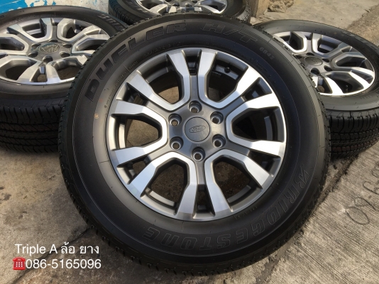 ล้อแม็กป้ายแดง Ford ranger wildtrak ขอบ18 พร้อมยางป้ายแดง Bridgestone 265-60-18 ปี 18 สวยกริ๊บ