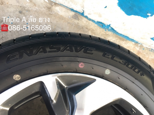 ล้อแม็กป้ายแดง HONDA BRV ขอบ16 พร้อมยางป้ายแดง 195-60-16 Dunlop แม็กสวย เส้นสีชัด