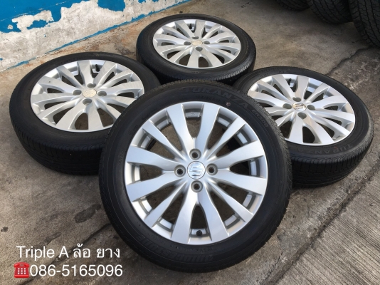 ล้อแม็ก Suzuki Swift ขอบ16 พร้อมยาง 185-55-16 Bridgestone ปลายปี 14