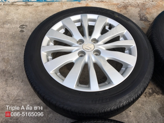 ล้อแม็ก Suzuki Swift ขอบ16 พร้อมยาง 185-55-16 Bridgestone ปลายปี 14