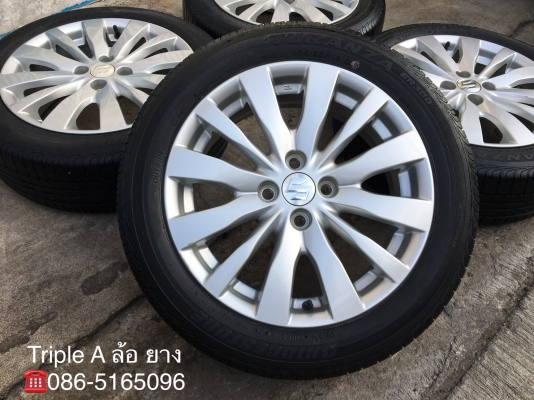 ล้อแม็ก Suzuki Swift ขอบ16 พร้อมยาง 185-55-16 Bridgestone ปลายปี 14