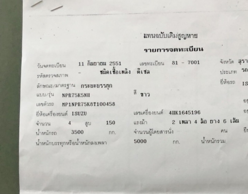 หกล้อ อิซูชุ NPR150HP ยูโร3.ปึ51กะบะเหล็ก.ยาว5ม.ยาง.8.25 เรเดี้ยล รถห้าง สภาพดีสวยบางสีเดิมพายในครบ 