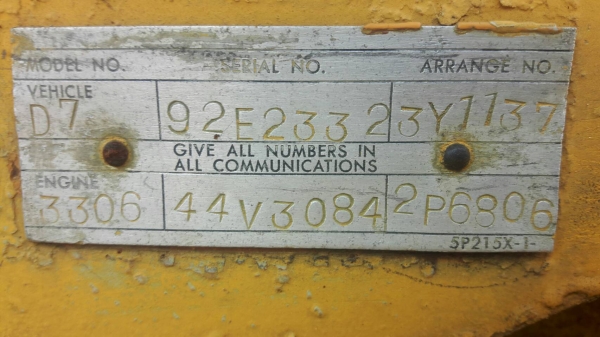 แทรคเตอร์ D 7 G เก่าญี่ปุ่นยังไม่ประกอบยังไม่ทำสีราคา 1,650,000