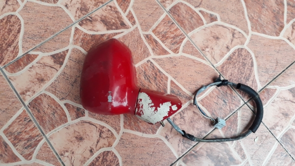 กระจกมองข้าง HONDA jazz GD ข้างขวา สีแดง สายไฟ5สาย