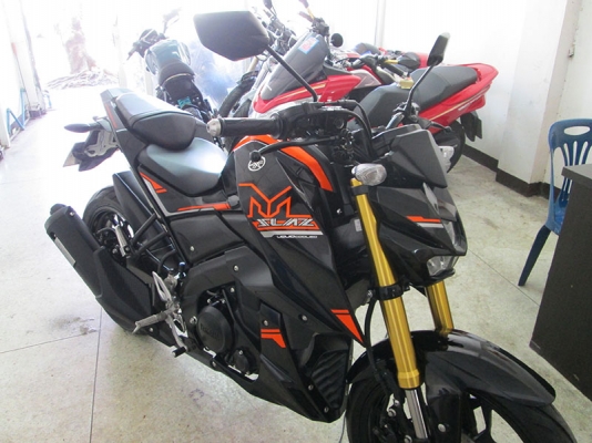 (โอนฟรี) ขาย Yamaha M-Slaz ปลายปี 2017 ไมล์แท้ 6783 กม สภาพสวยเดิมๆ สีดำ ส้ม