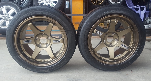 ล้อมือ2 TE37 ขอบ17 5รู114 หน้า9 พร้อมยาง 2 ล้อ