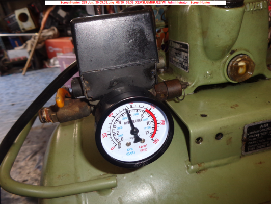 ขายปั๊มลม SWAN 1/4 hp รุ่น SP-114 + มอเตอร์ MITSUBISHI ถัง 36 ลิตร ขนาด 1/3 แรง