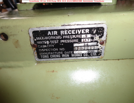 ขายปั๊มลม SWAN 1/4 hp รุ่น SP-114 + มอเตอร์ MITSUBISHI ถัง 36 ลิตร ขนาด 1/3 แรง