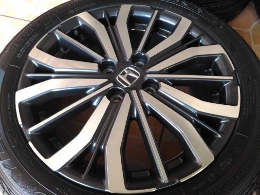 ล้อแม็ก New Honda City ขอบ 16 พร้อมยาง Goodyear Excellence 185 55 16 ผลิตปี 2017 หายากมากๆ ทั้งชุด 16,900.- ใส่ฟรี รับเทิร์น รับบัตรเครดิตทุกธนาคาร ส่งทั่วไทย