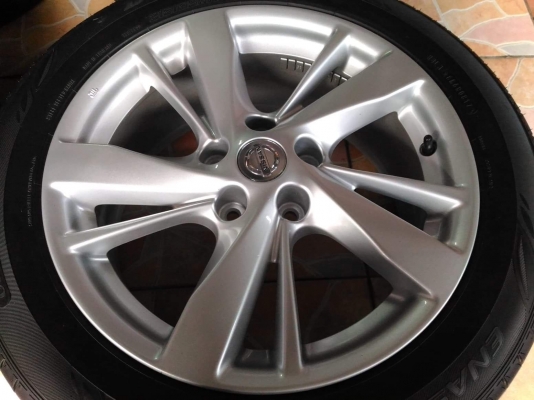 ล้อแม็ก Nissan Teana ขอบ 17(5/114.3) พร้อมยาง Dunlop Enasave EC300+ 215 55 17 ผลิตปี 2017 สภาพโดยรวมสวยๆ ขายถูกๆ ทั้งชุด 14,900.- *** ล้อเดิมเทิร์นได้ ติดตั้งฟรีค่ะ * ล้อแม็ก Nissan Teana ขอบ 17(5/114.3) พร้อมยาง Dunlop Enasave EC300+ 215 55 17 ผลิตปี 2017 สภาพโดยรวมสวยๆ ขายถูกๆ ทั้งชุด 14,900.- *** ล้อเดิมเทิร์นได้ ติดตั้งฟรีค่ะ *