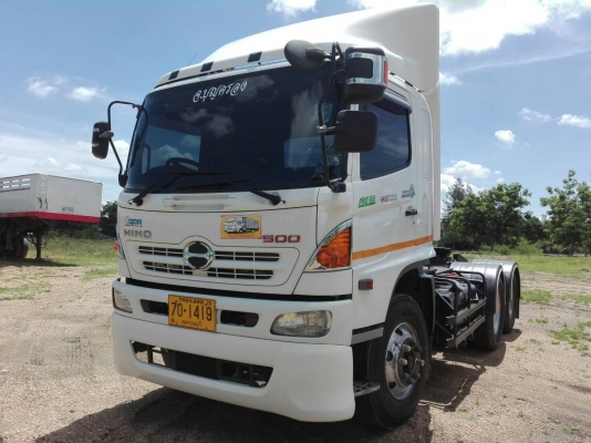 Hino mega เครื่อง 344 แรง ปลายปี 56 ท่อ S สิบล้อหัวลาก สวยเดิมพร้อมใช้งาน ยางดี ทะเบียนพร้อม