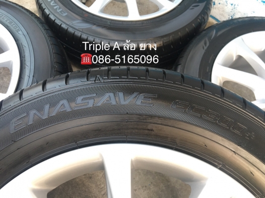 ล้อแม็กป้ายแดง Honda Civic FC ขอบ16 พร้อมยางป้ายแดง 195-60-16 Dunlop ตุ่มเด้งๆ เส้นสีชัดๆ