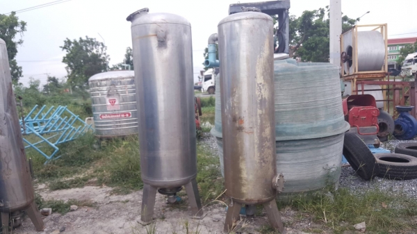 ถังกรองน้ำสแตนเลสขนาด 500 ลิตรรุ่นหนา ถังกรองน้ำสแตนเลสขนาด 500 ลิตรรุ่นหนา