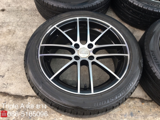 ล้อแม็ก 4รู100 ขอบ 16 พร้อมยาง 195-50-16 Bridgestone ปี 15 แม็กสวย