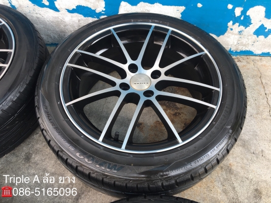 ล้อแม็ก 4รู100 ขอบ 16 พร้อมยาง 195-50-16 Bridgestone ปี 15 แม็กสวย