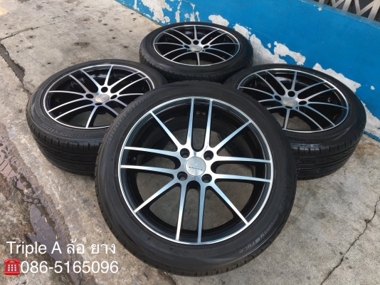 ล้อแม็ก 4รู100 ขอบ 16 พร้อมยาง 195-50-16 Bridgestone ปี 15 แม็กสวย