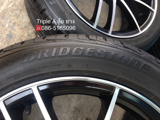 ล้อแม็ก 4รู100 ขอบ 16 พร้อมยาง 195-50-16 Bridgestone ปี 15 แม็กสวย