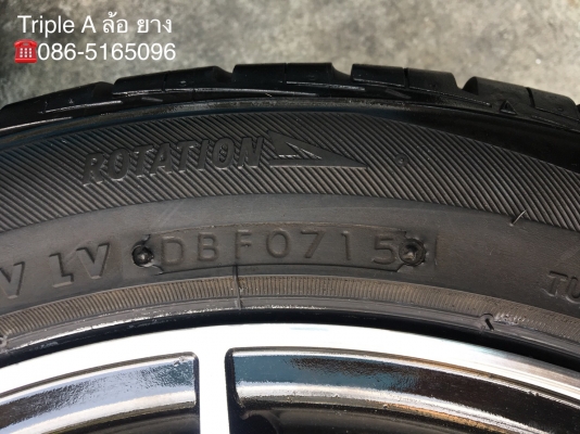 ล้อแม็ก 4รู100 ขอบ 16 พร้อมยาง 195-50-16 Bridgestone ปี 15 แม็กสวย