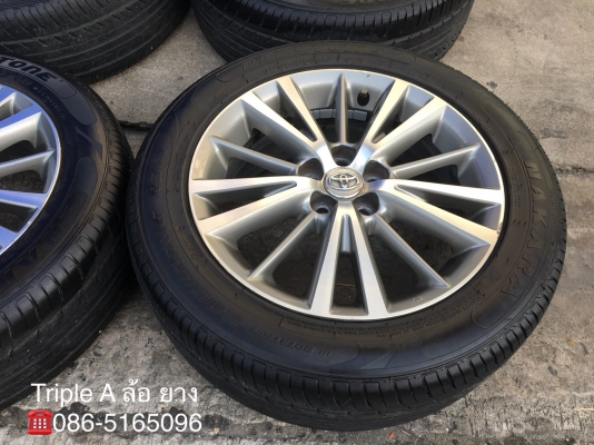 ล้อแม็ก Toyota Altis ขอบ16 สีเทาหน้าเงา พร้อมยาง 205-55-16 ปลายปี 17