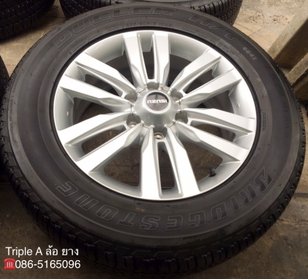 แม็กป้ายแดง ISUZU MU-X ขอบ18 พร้อมยางป้ายแดง 255-60-18 Bridgestone ปี 18