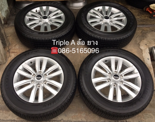 แม็กป้ายแดง ISUZU MU-X ขอบ18 พร้อมยางป้ายแดง 255-60-18 Bridgestone ปี 18