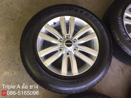 แม็กป้ายแดง ISUZU MU-X ขอบ18 พร้อมยางป้ายแดง 255-60-18 Bridgestone ปี 18 ตุ่มอลัง เส้นสีจัดจ้าน