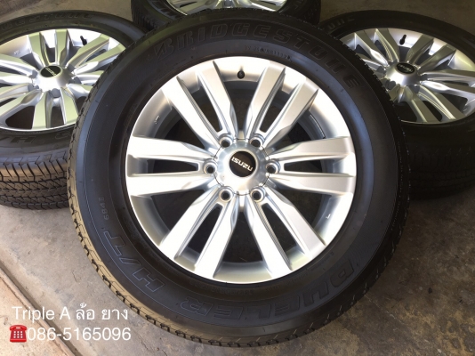 แม็กป้ายแดง ISUZU MU-X ขอบ18 พร้อมยางป้ายแดง 255-60-18 Bridgestone ปี 18 ตุ่มอลัง เส้นสีจัดจ้าน