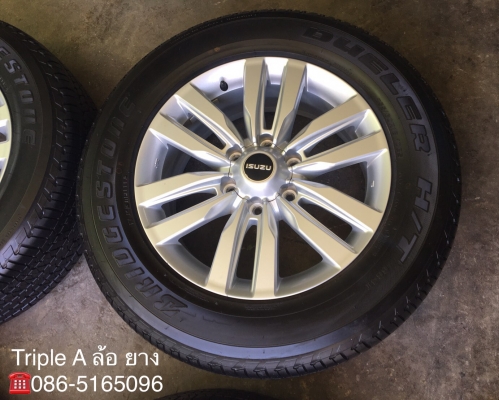 แม็กป้ายแดง ISUZU MU-X ขอบ18 พร้อมยางป้ายแดง 255-60-18 Bridgestone ปี 18 ตุ่มอลัง เส้นสีจัดจ้าน