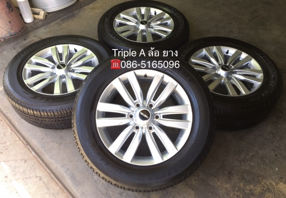 แม็กป้ายแดง ISUZU MU-X ขอบ18 พร้อมยางป้ายแดง 255-60-18 Bridgestone ปี 18 ตุ่มอลัง เส้นสีจัดจ้าน