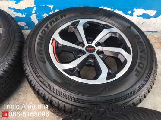 ล้อแม็กป้ายแดง TOYOTA REVO TRD ขอบ 17 พร้อมยางป้ายแดง 265-65-17 Dunlop ล้อแท้ สวยๆ